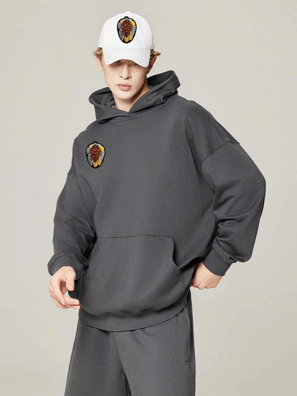 Нашивки с вышивкой из сосновой шишки карри для одежды железо на лесу мультяшная