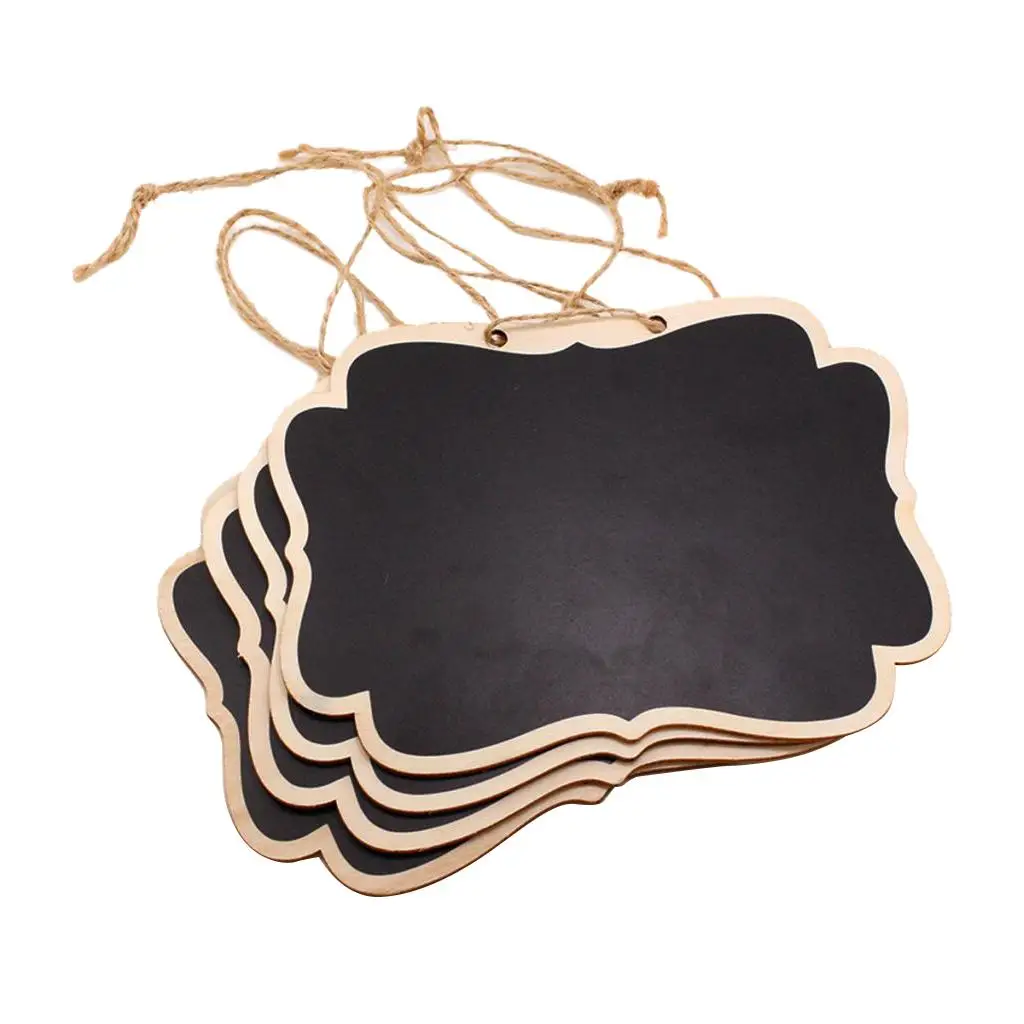 

4x Wooden Blackboard Table for Wedding Parties Number Message 6x12cm