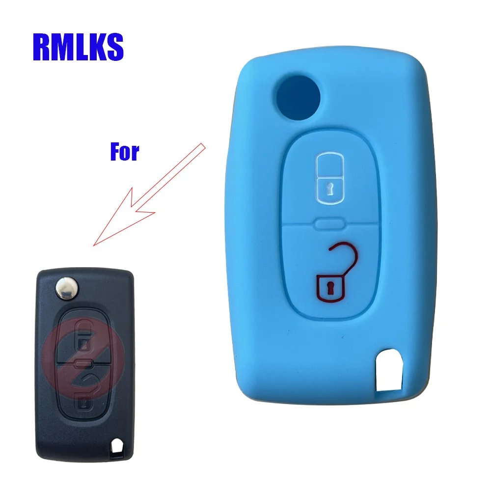 Задняя крышка с 2 кнопками для Peugeot 207 307 308 407 408 Citroen C3 C4 C4L C5 C6