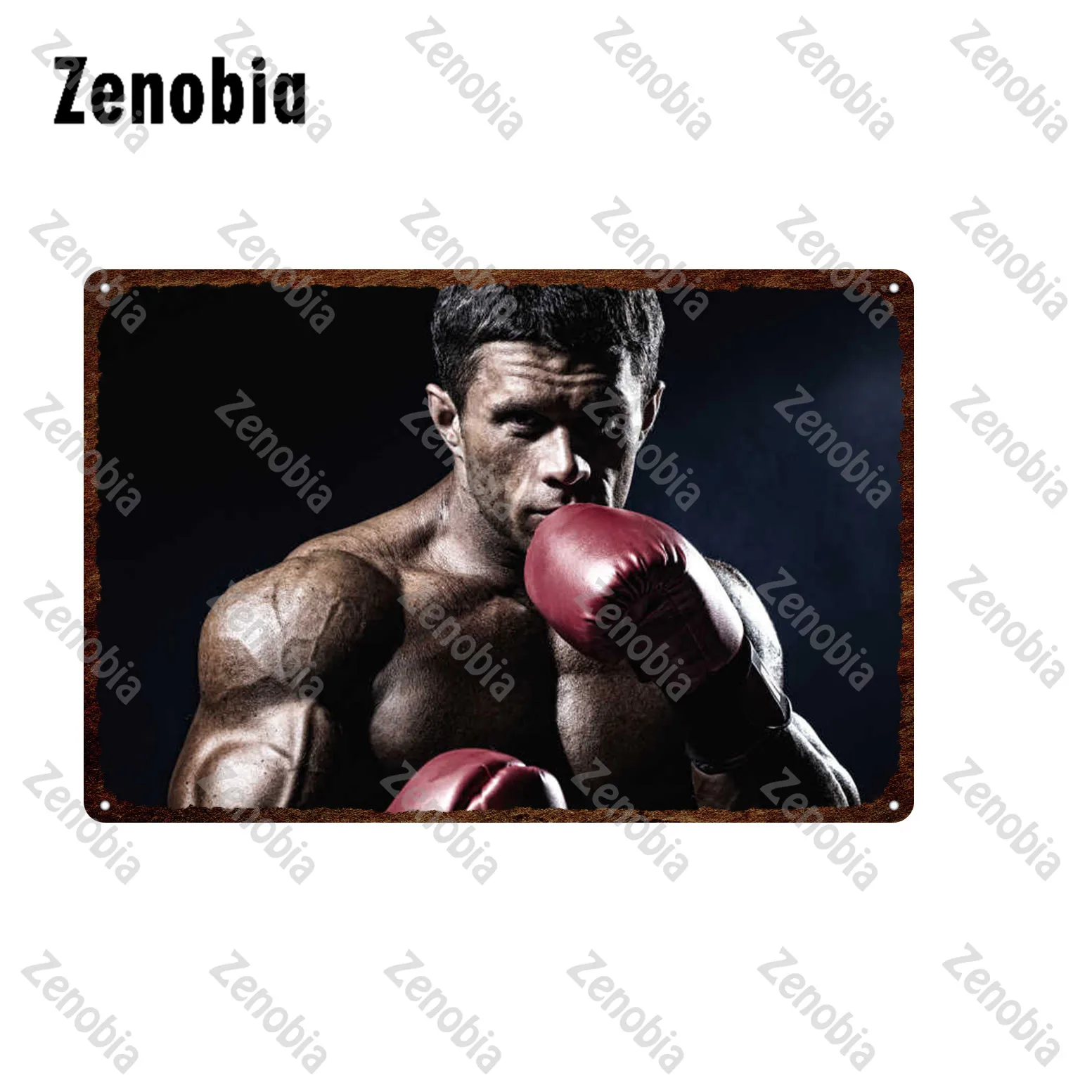 Boxing Metal Sign World Championship Poster Gloves Vintage Iron Painting Plaque Wall Stickers Gym Decor | Дом и сад