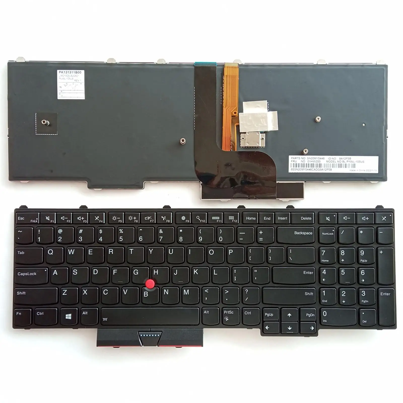 

US English Keyboard with Backlit Direct Replaces for ThinkPad P51 P71 Series Laptop Accessories Black High Quality Durable