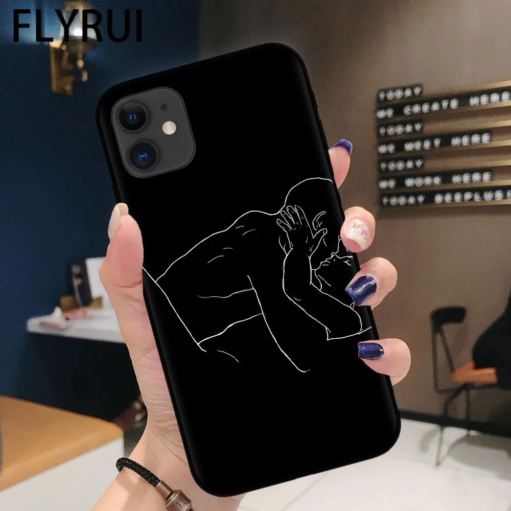 Чехол для телефона с абстрактной линией для iPhone 11 12 13 Pro Max Mini X  7 8 Plus XR XS SE20 | AliExpress
