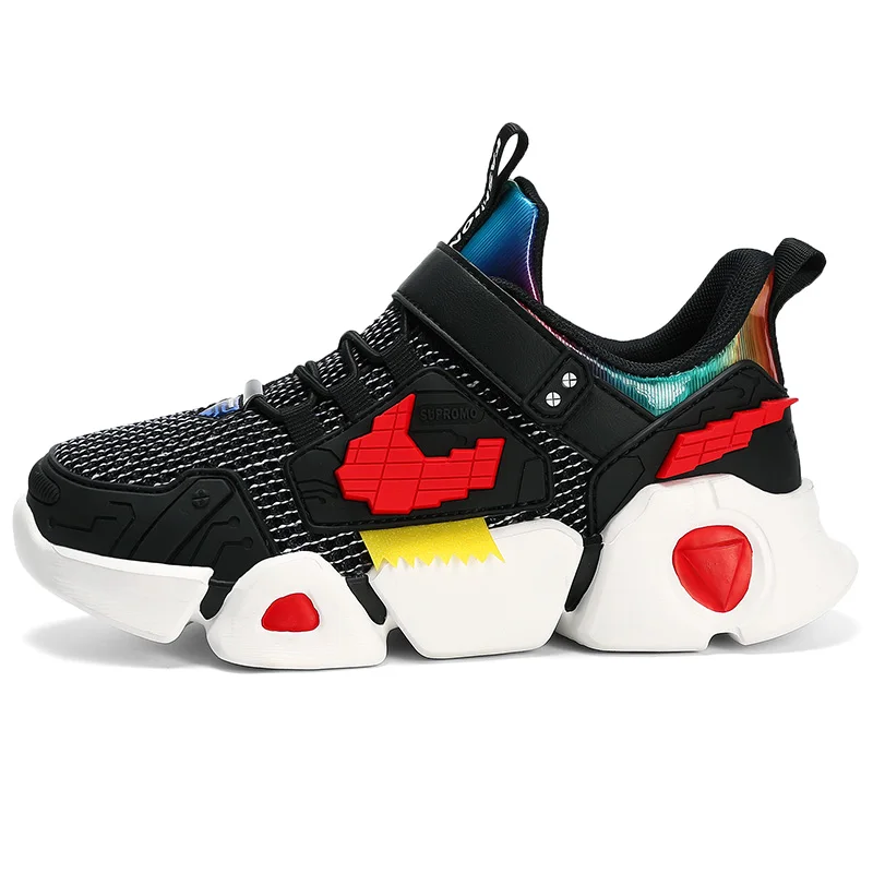 

Кроссовки для мальчиков, новинка 2022, модная детская дышащая сетчатая спортивная обувь для бега, повседневные теннисные детские кроссовки д...