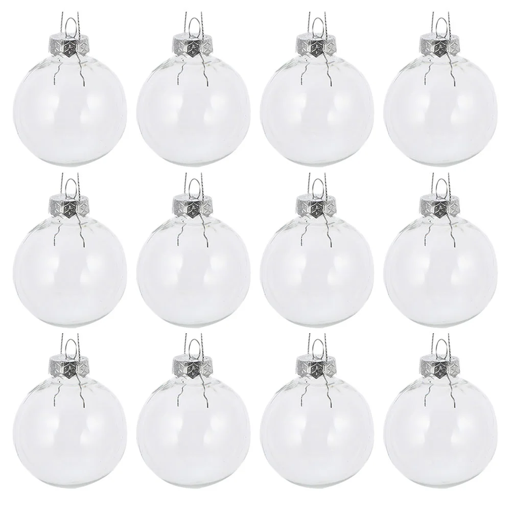 

12 Pcs Large Christmas Tree Decorations Clear Ornaments Fillable The Pet Xmas Pendant