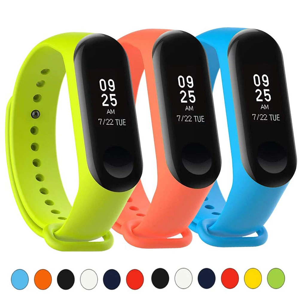

Bracelet For mi band 6 Strap for mi band 4 miband5 Sport Silicone correa Wristband Replacement for xaiomi Miband 5 6 4 3 7 strap