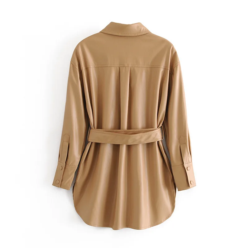 Punk Faux Leather Jacket with Belt Women Fashion Cool Jacket Streetwear Spring Autumn Motorcycle Coat Full Sleeve Solid Colors