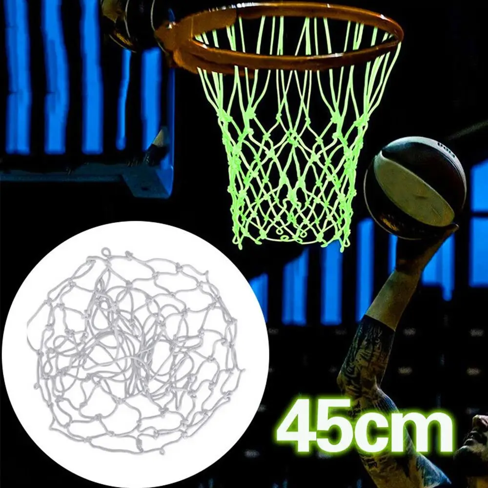 Accessories Standard Night Basketball Hoop Luminous Basketball Net Glow in The Dark Luminous Glowing Basketball Net