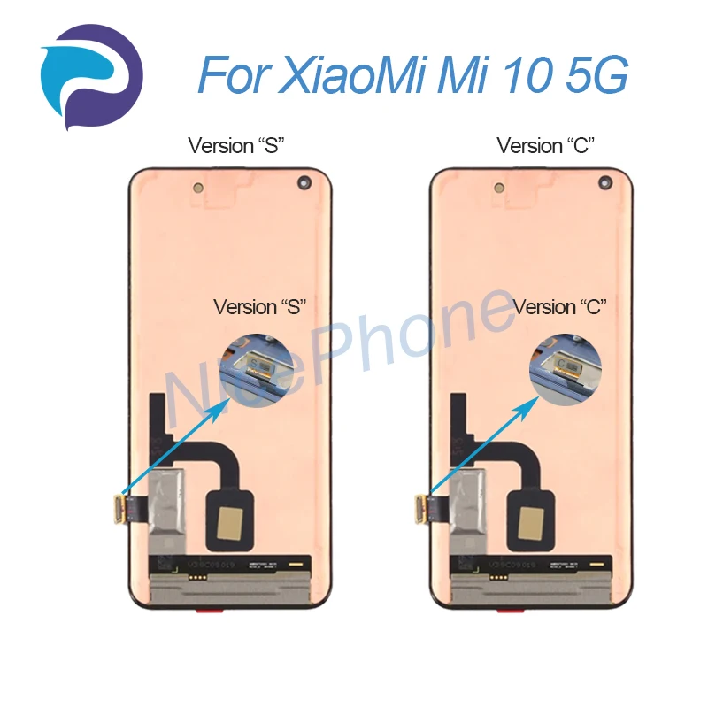 Фото Для XiaoMi Mi 10 5G ЖК-дисплей с цифровым преобразователем сенсорного экрана в сборе M2001J2G/I, Mi 10 Mi 10 5G ЖК-экран №2
