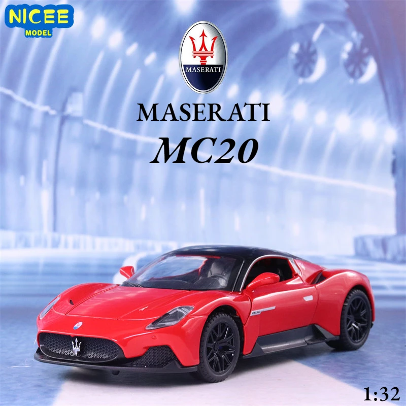 

1:32 Maserati MC20 sports car High Simulation Diecast Metal Alloy Model car Sound Light Pull Back Collection Kids Toy Gifts A403