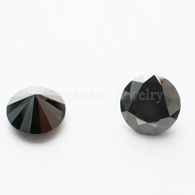 Прямая продажа, цена 3-12 мм, черные драгоценные камни, искусственные камни,черный бриллиант, Муассанит, ювелирные аксессуары
