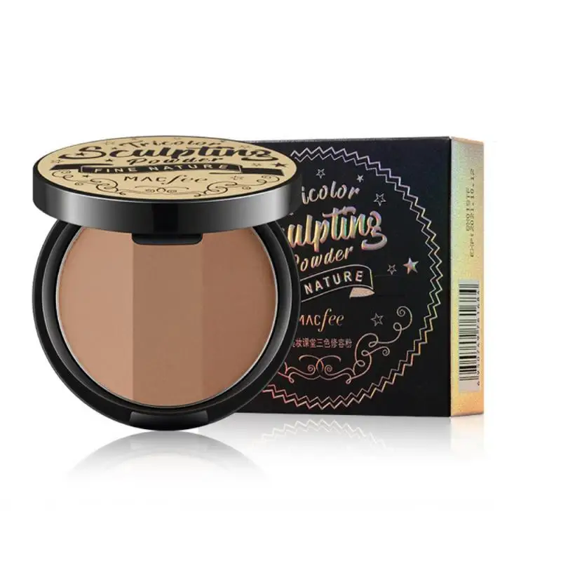 

3 In 1 Shadow Powder Bronzers Face Makeup Face Nose Bronzers High Light Retouch Facial Contours Waterproof Loose Powder TSLM1