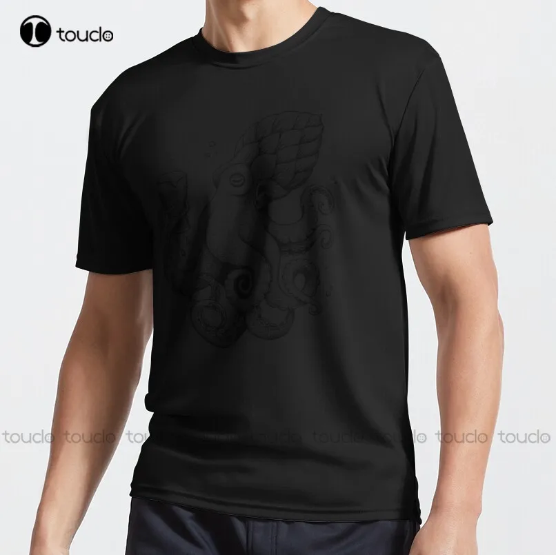 

Hoptopus - The Beer Drinking Octopus Active T-Shirt Custom Aldult Teen Unisex Digital Printing Tee Shirt Fashion Funny New
