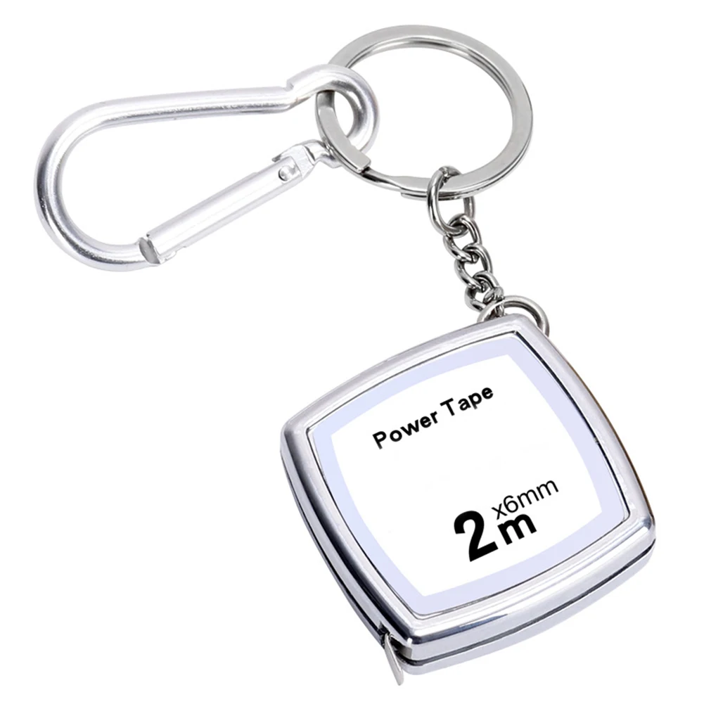 

2M Retractable Tape Measure Ruler Keychain Mini Pocket Measuring Multicolor Construction Hand Tool 4*4*1.1cm