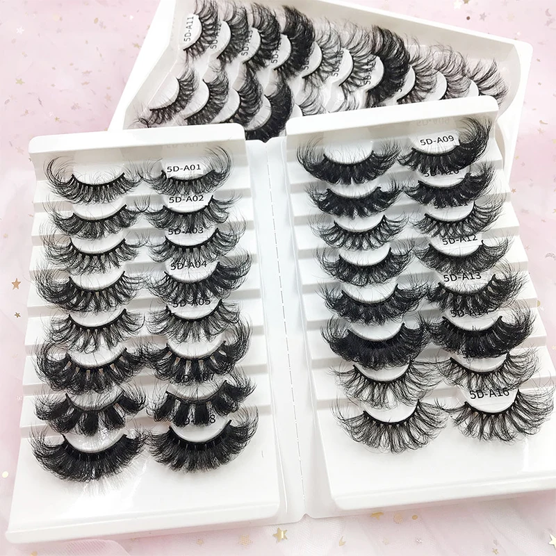 

Wholesale 1/8 Pairs 6D Faux Mink Lashes 25MM Lash Messy Series More Fluffy Dramatic Messy Long False Eyelashes
