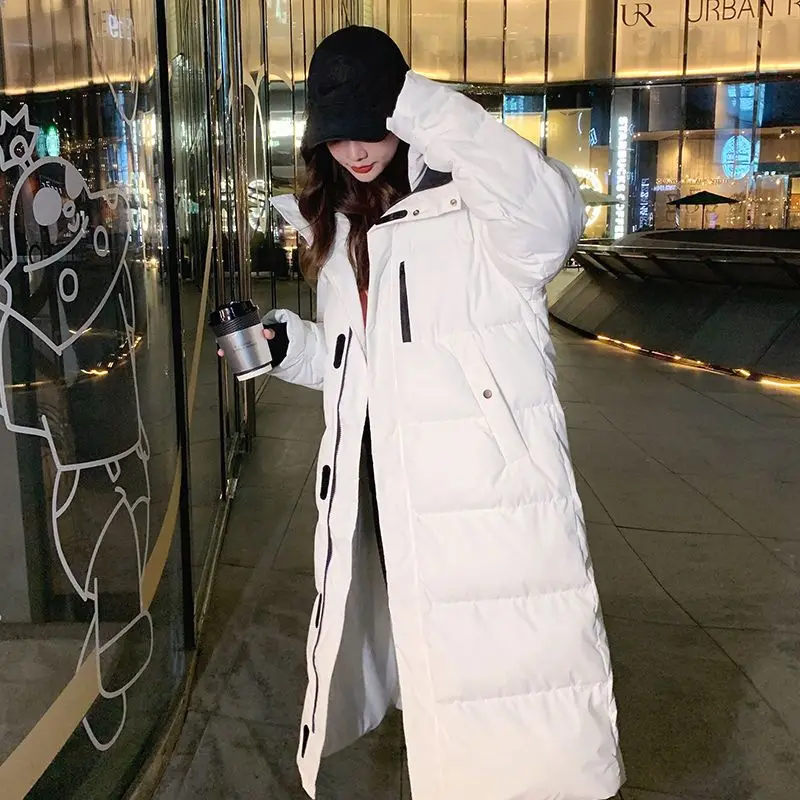 Winter Hooded Long Parkas Women Down Cotton Snow Wear Overcoat Thicken Warm Jackets New Loose Cotton Padded 2023 News S63