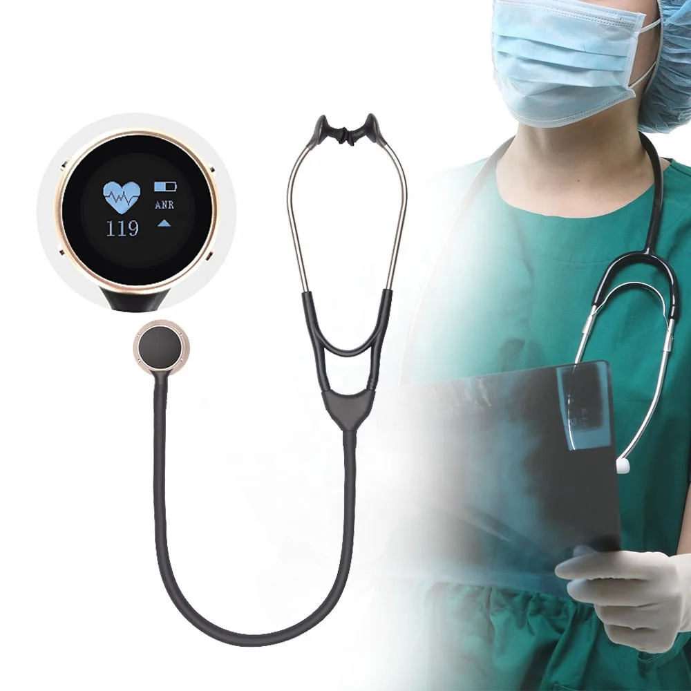 

Wholesale New Design Medical Home Use Rechargeable Digital Stethoscope Visual Stethoscope Electronic Digital Stethoscope Price