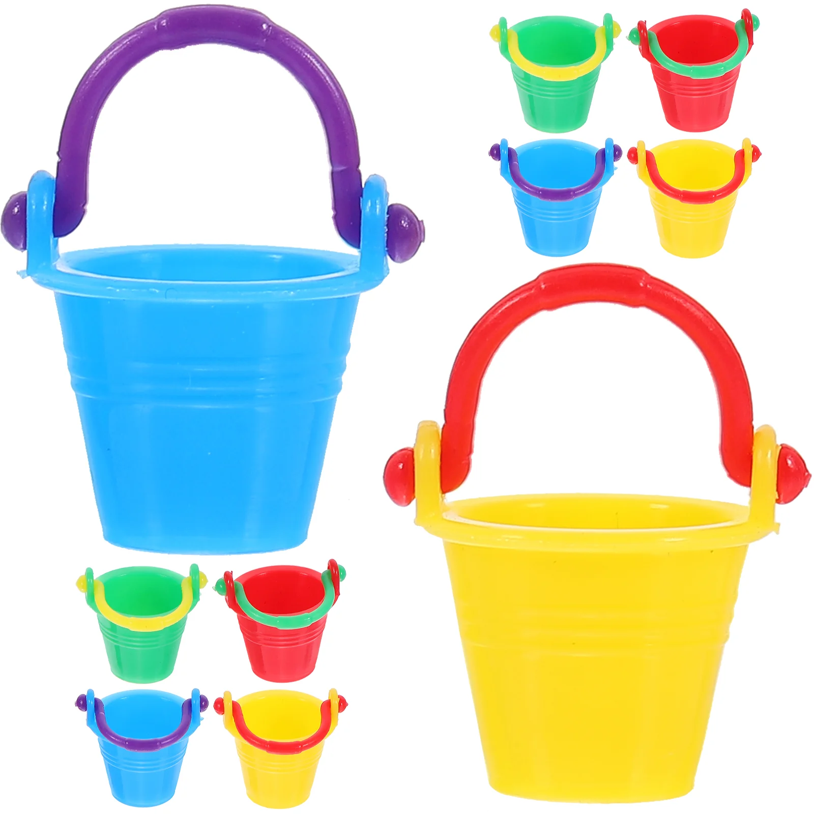 

10pcs Miniature Buckets Decorations Mini House Adornments Mini House Decor Props