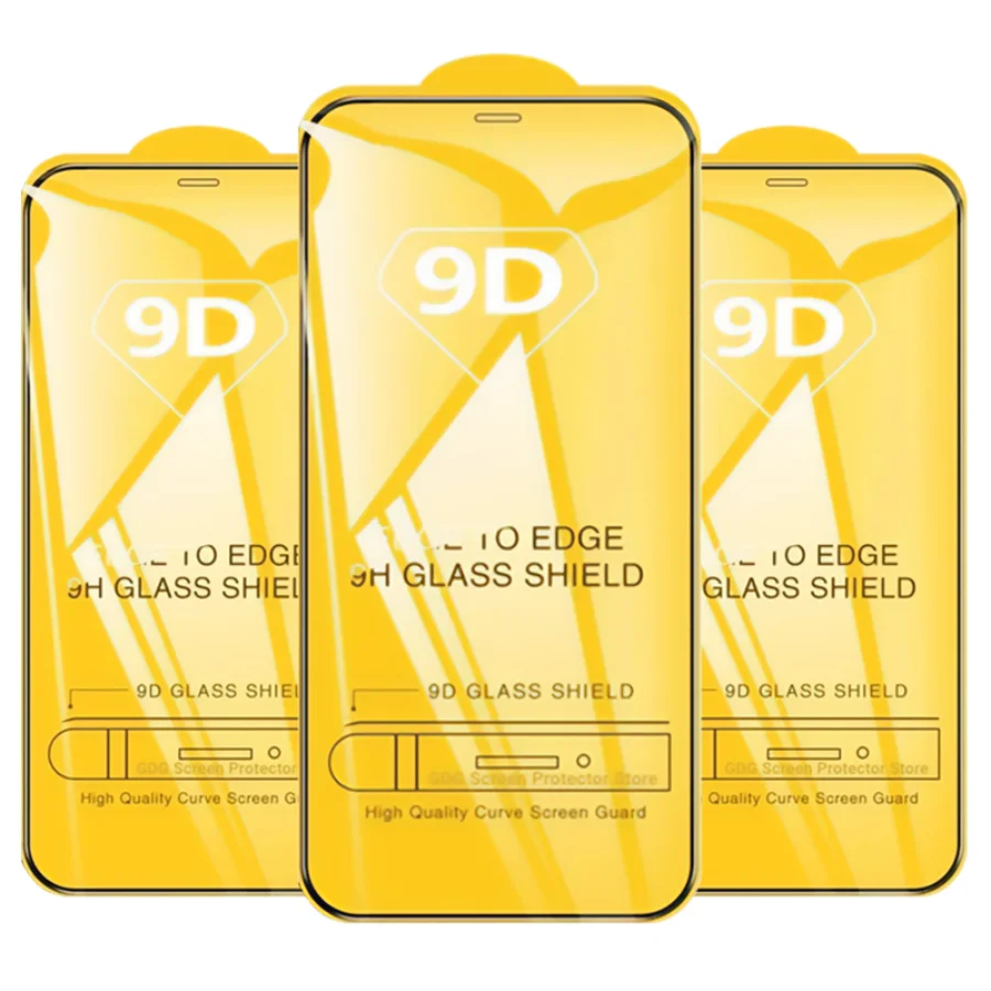 

3PCS 9H Screen Protector Phone Protection For Apple iPhone 13 Pro Max 12 14 15 11 Tempered Glass For iPhone 7 8Plus X XR XS Max