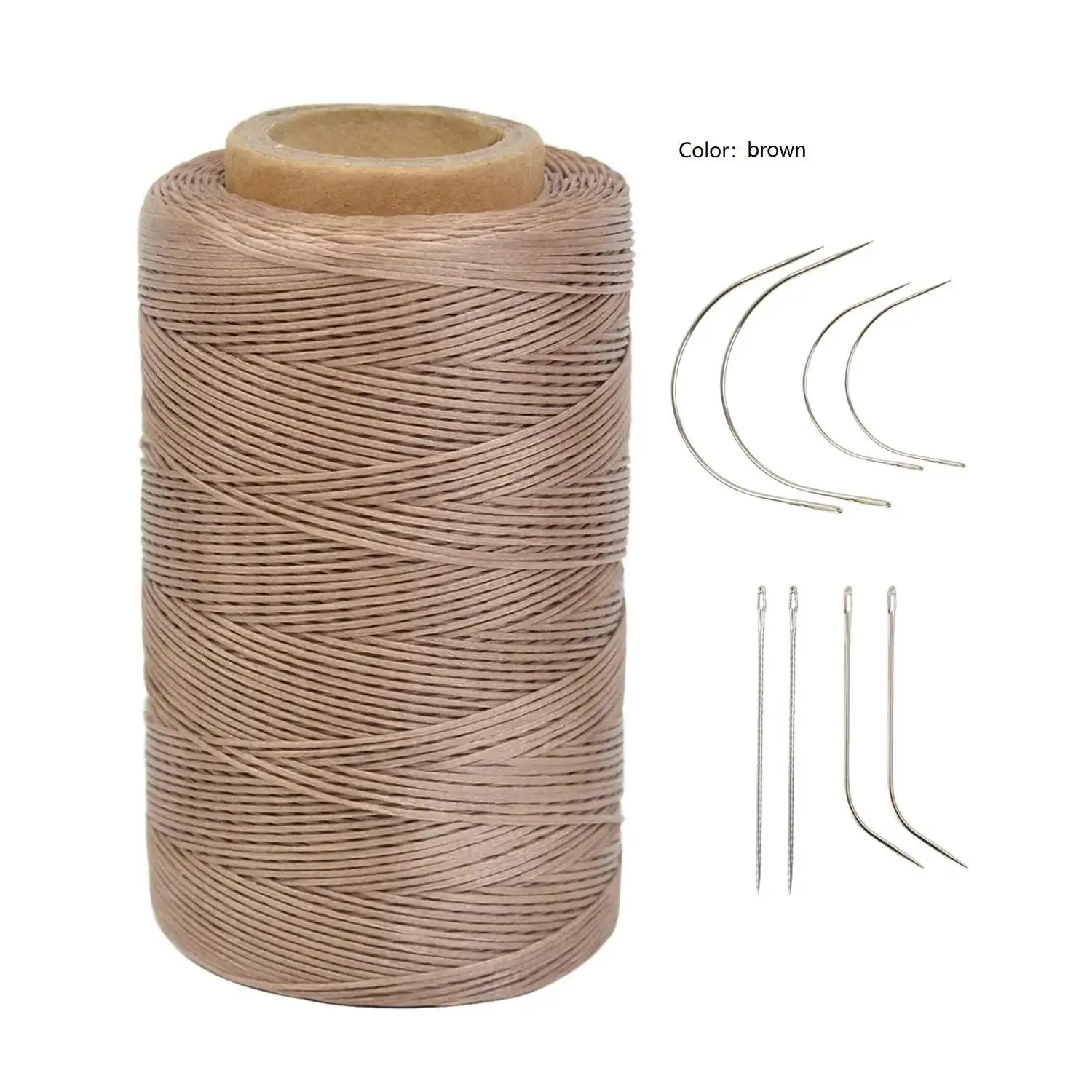 Кожаная швейная вощеная нить с иглой 284 ярдов 150D 0 8 мм для ремонта обуви брошюра