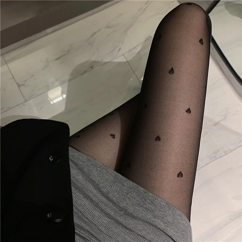 

Sexy Women Pantyhose Tights Seamless Sexy Lace Mesh Fishnet Pantyhose Summer Nylon Polka Dot Print Tight Stocking Female Hosiery