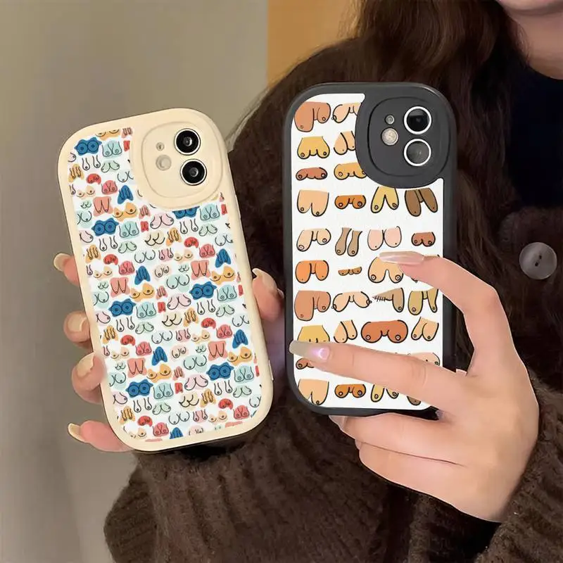 

Boobs Art Print Phone Case Hard Leather Phone Case for iPhone 13 12 Mini 11 14 Pro Max Xs X Xr 7 8 Plus 6 6s Se 2022 Cover