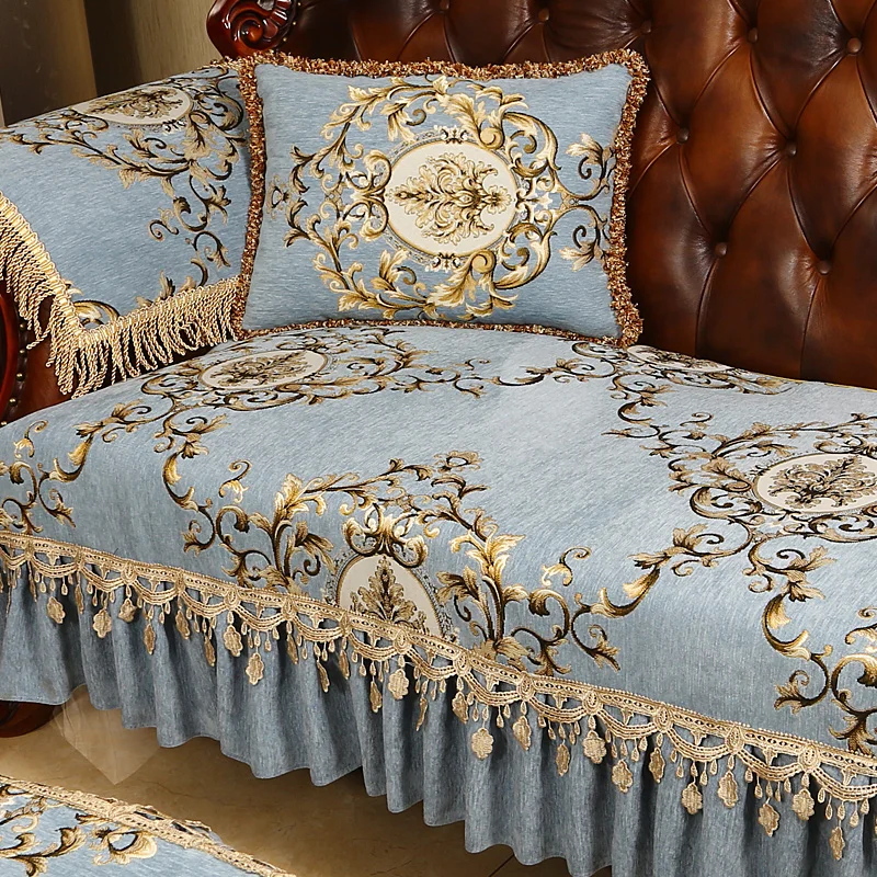 Чехол для дивана из синельной ткани