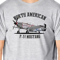cool ww2 p 51 mustang t shirt mens 100 cotton casual t shirts loose top size s 3xl