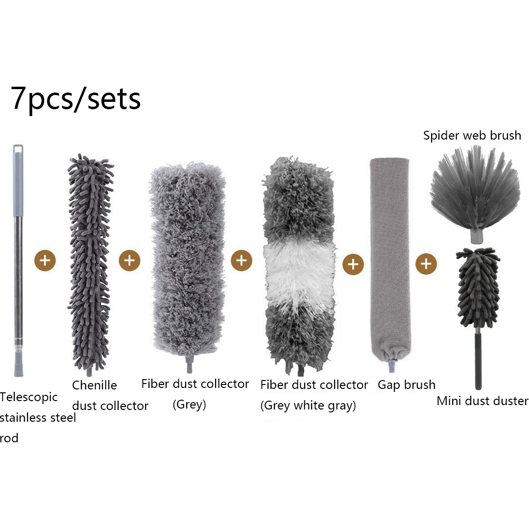 

Удлинительная Телескопическая Штанга Из Нержавеющей Стали 2,5 М С Микрофибровой Салфеткой Для Уборки Потолков, Чистки Диванов