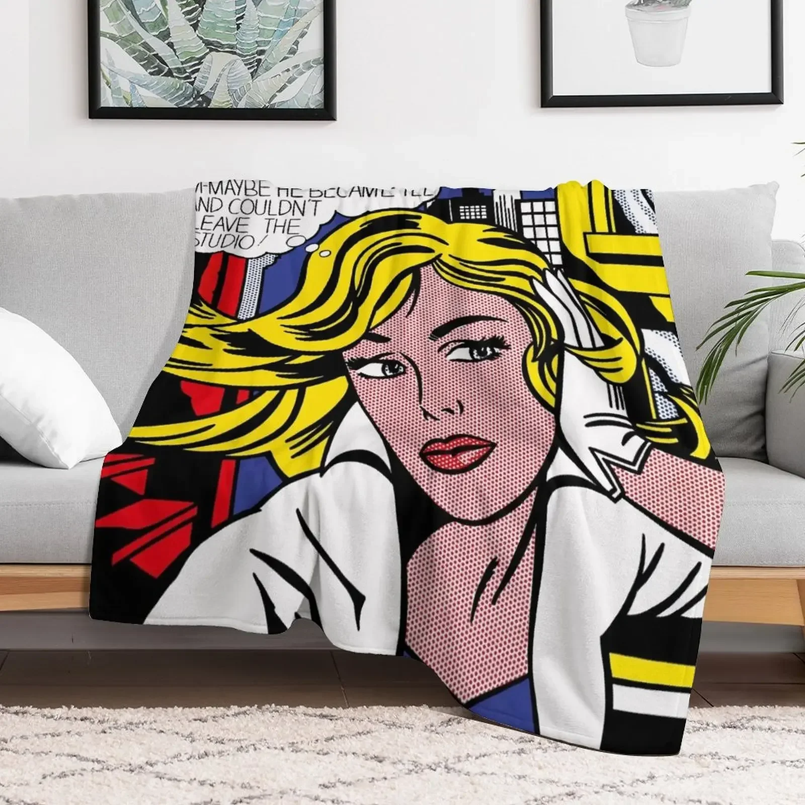 Плед Roy Lichtenstein Поп-арт плюшевый