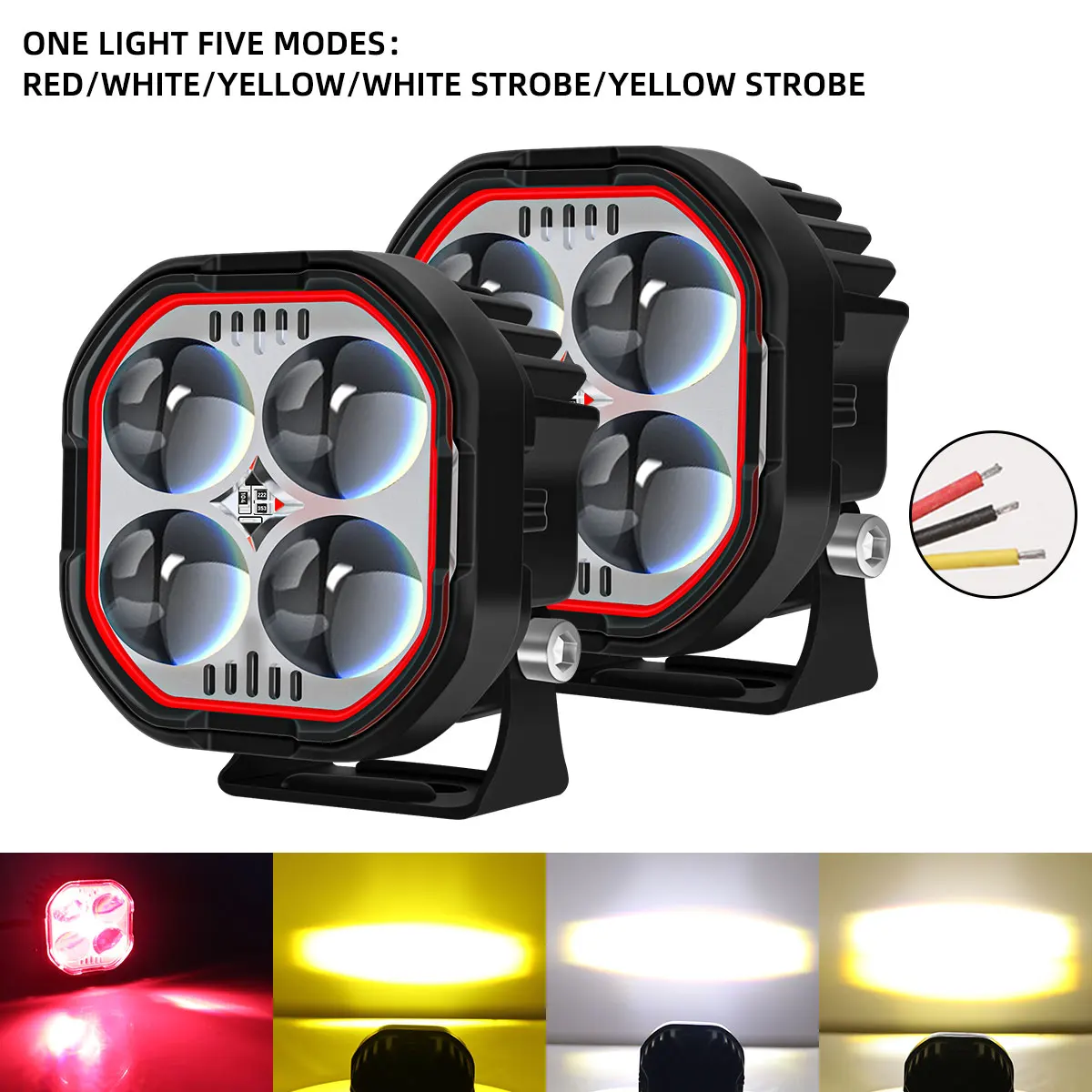 

2 шт. drl фары дальнего света мотоциклетные светодиодные фары лазерные линзы прожектор мигалка мото противотуманные фары автомобильные рабочие фары дальнего ближнего света