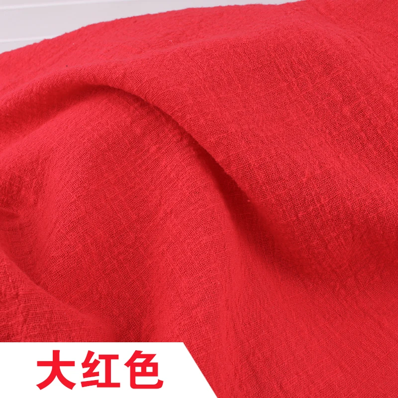 130cmx50cm Ткань из хлопка и льна с обработкой пескостирания однотонная