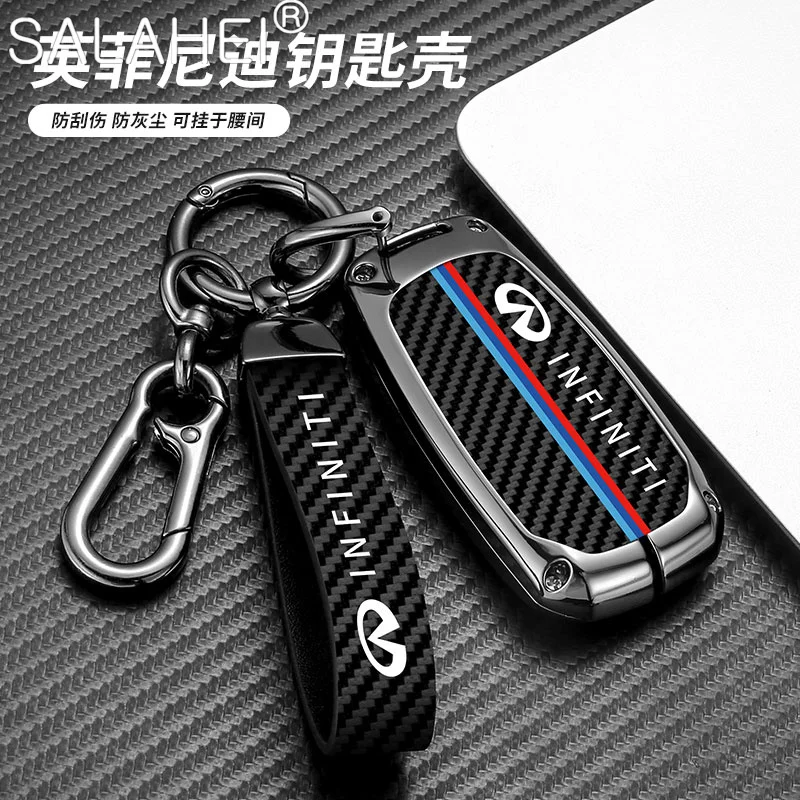 

Car Smart Remote Key Fob Case Cover Protect Shell For Infiniti QX50 QX60 Q70L EX25 FX50 EX37 Auto Keychain Interior Accessories