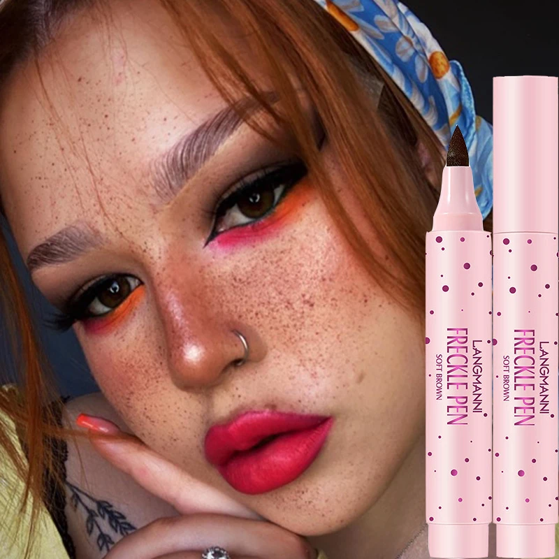 

2 Colors Natural Cosmetic Freckle Pen Waterproof Face Brown Eyeliner Dot Spot Pen Makeup Waterproof Dot Spot Pen Makeup Tools