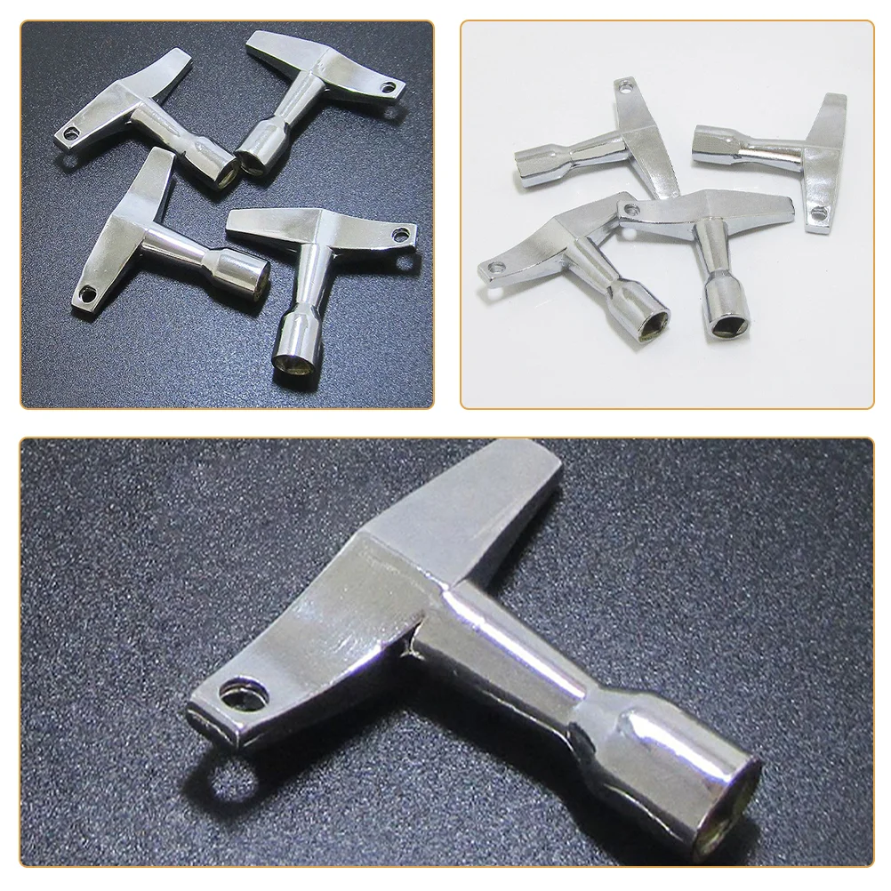 4 шт. барабанный ключ аксессуары для малого барабана металлический серебристый