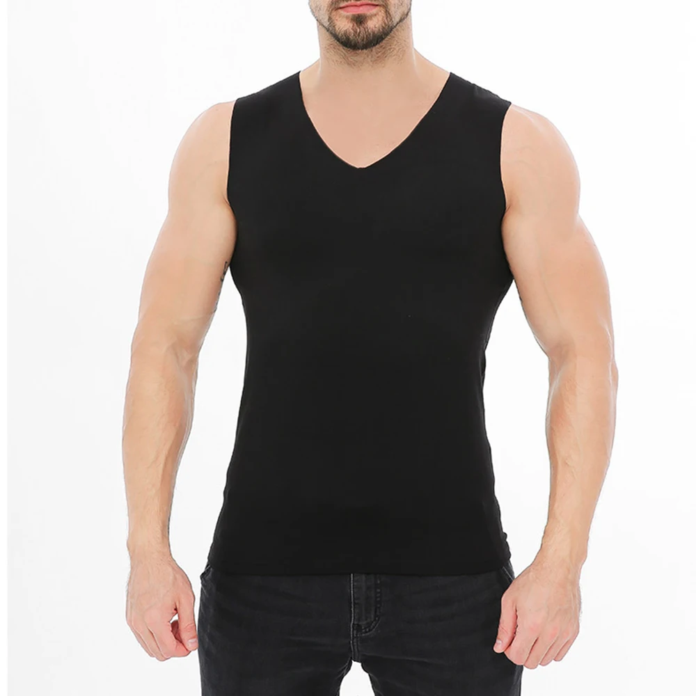 

Fashion Undershirt Mens Plus Velvet Sleeveless Slim Stretch Tank Thermal Tops Underwear Winter Bottoming Shirt