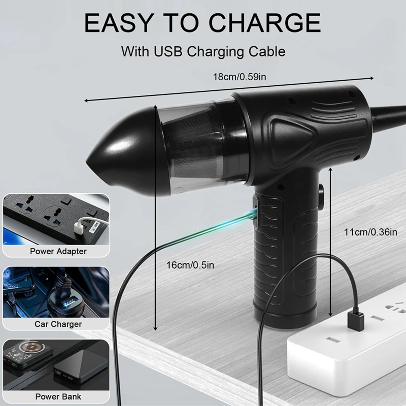 2 в 1 Электрический Пыльник для сжатого воздуха беспроводной пылесос и