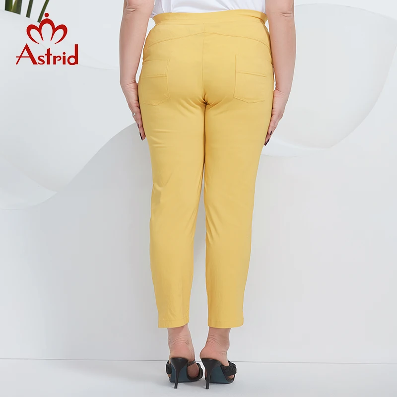 Astrid Женские Брюки 2022 Хлопок Модные Классические Однотонные Длинные женские