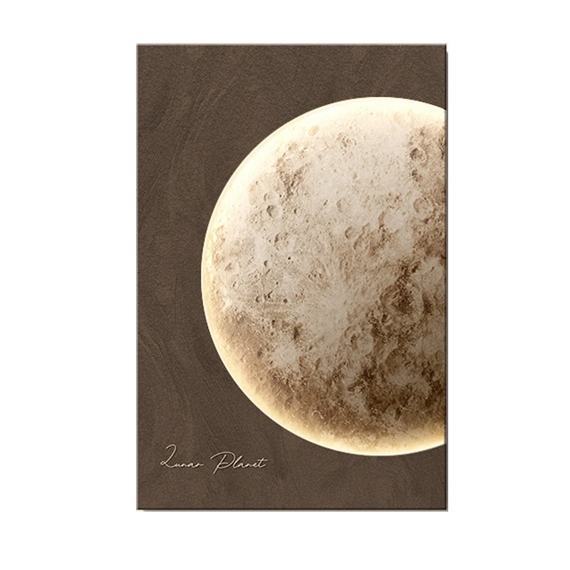 

Современный песчаник Луна безрамная внутренняя живопись светодиодный настенный подвесной светильник для дивана фон стены крыльцо украшение гостиной