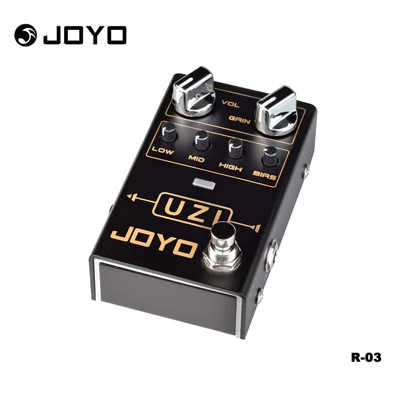 

JOYO UZI R-03 R Series, педаль из тяжелого металла с переключателем смещения между американскими и британскими искажениями для электрогитары