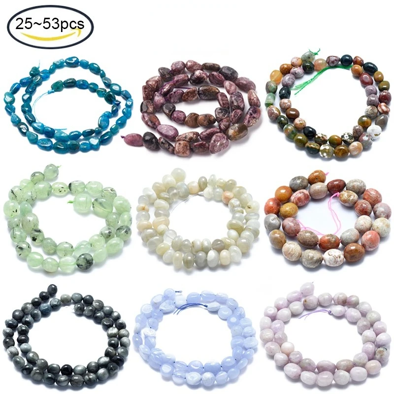 

30-35PCS 8-10mm Natural Blue Lace Agate Beads Strands Nuggets Hole: 0.8mm For Jewelry Bracelet Earrings Making
