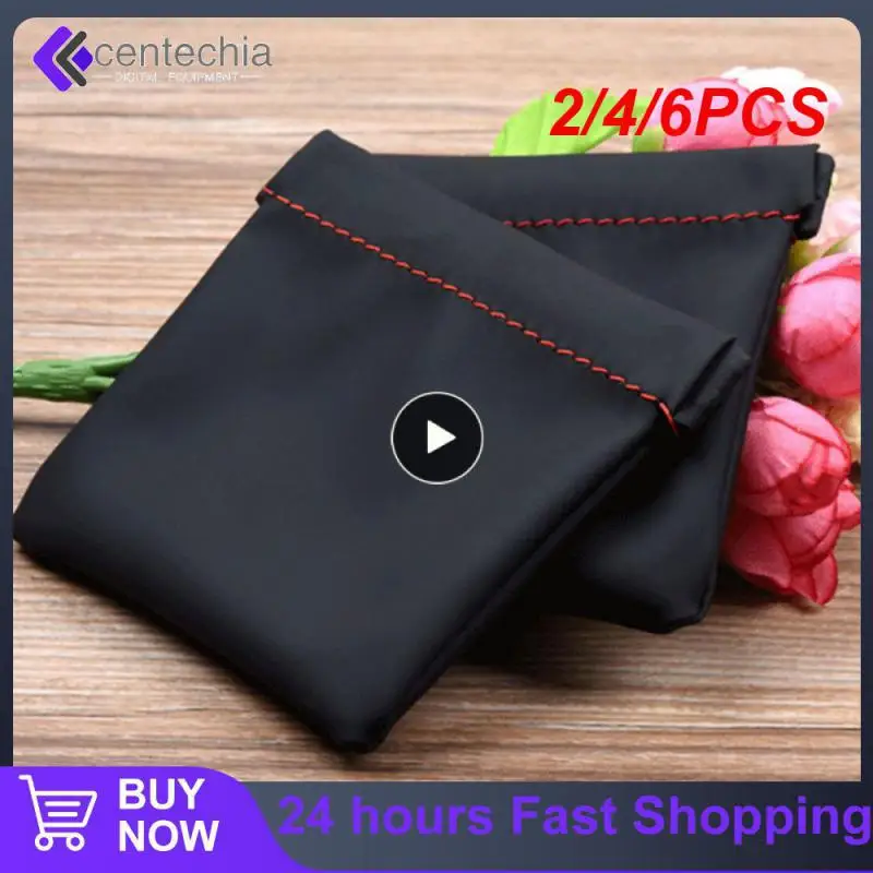 

2/4/6PCS Mini Protective Case Practical Durable Water Proof Portable Storage Bag Leather Case Wear-resistant Earphone Pu