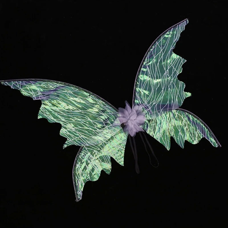 Блестящие крылья бабочки для девочки нарядный костюм игры на Хэллоуин вечеринку