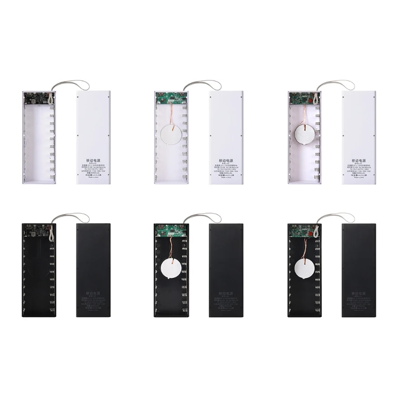 

22.5W QC3.0 PD LCD 20x18650 Fast Charge Battery Case Detachable Power Bank Shell Wireless Charging Box