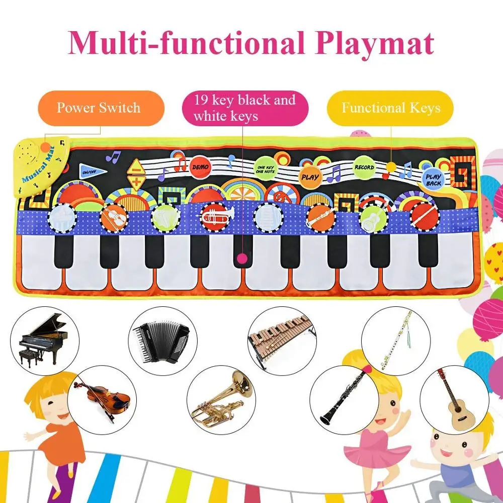 

Музыкальный коврик для апинино детский игровой коврик игрушки, музыкальный инструмент Mat игровой ковер музыкальные игрушки Обучающие игру...