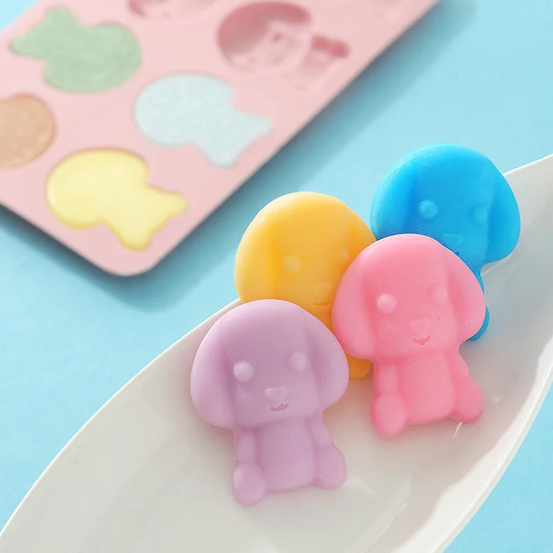 

8 Holes Dogs Fondant DIY Cake Decorating Tools New! Fondant Cake Noble Women Green Liquid Food-grade Mold Baking Diy Tools