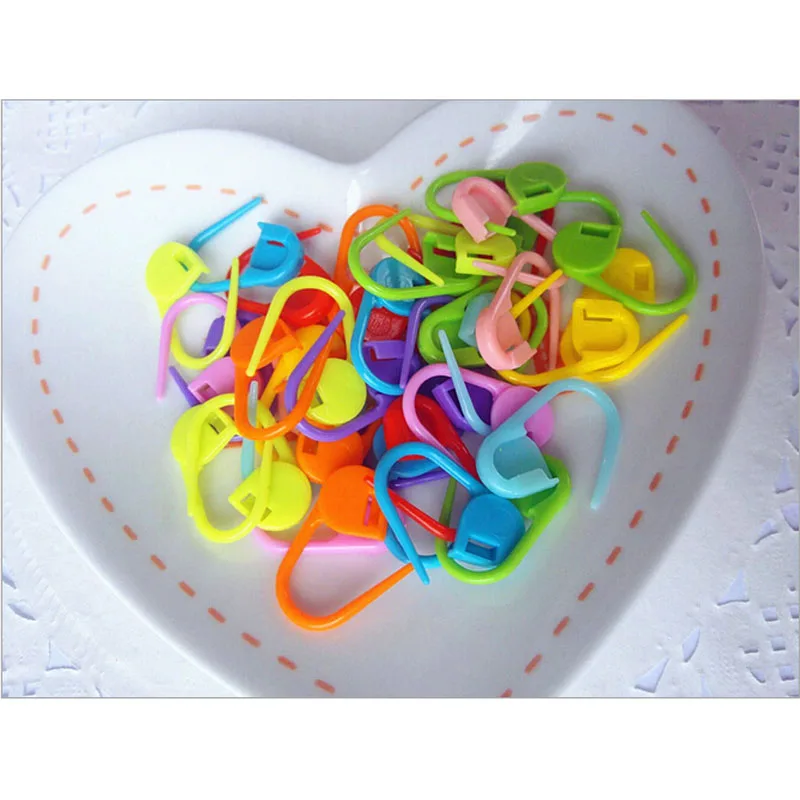 100 _ разноцветные пластиковые инструменты для вязания маркеры фиксации стежков