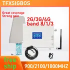 Усилитель сигнала сотовой связи GSM DCS WCDMA LTE 2g 3G 4G трехдиапазонный, 9001800 МГц
