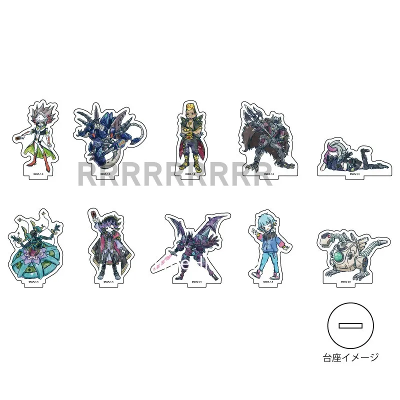 

Anime YuGiOh Yu-Gi-Oh! VRAINS Mini Action Figure Doll AI Go Onizuka Ghost Girl Acrylic Stand Model Plate Cosplay Toy for Gift