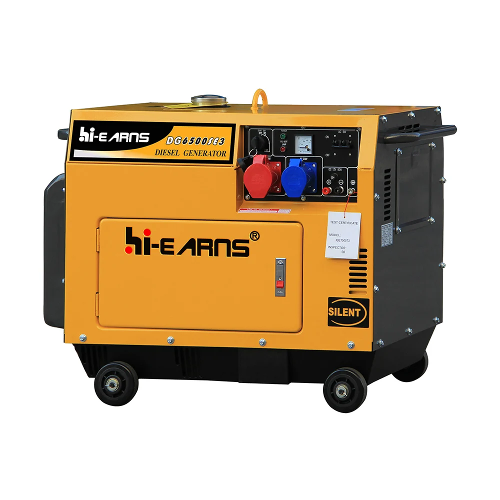 В наличии быстрая доставка Hi-earns DG6500SE 5ква 5кВт супер бесшумный die-sel генератор цена