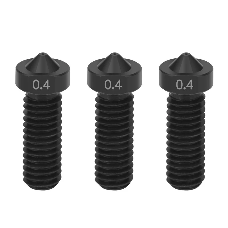 

Аксессуары для 3D-принтера, сопло E3D из закаленной стали, сверхтвердая форсунка из штампованной стали 1,75/0,4 мм (3 шт.)